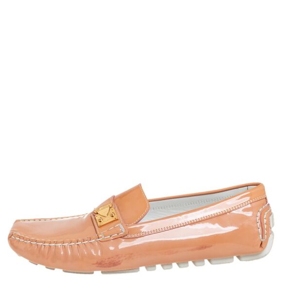 Louis Vuitton Beige Patent Leather Lombok Slip On Loafers Size 40 - Picture 2 of 4